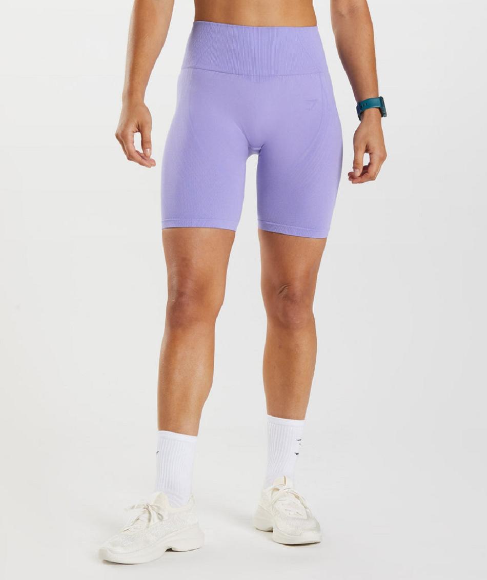 Szorty Damskie Gymshark Apex Seamless Fioletowe Fioletowe | PL 2421KOR